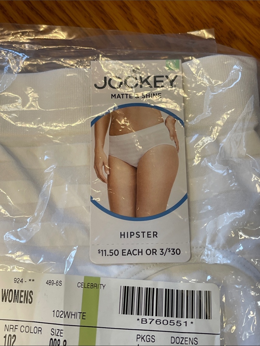 3-pack Deal Jockey White Matte & Shine Hipster SIZE 8XL   Listing A5